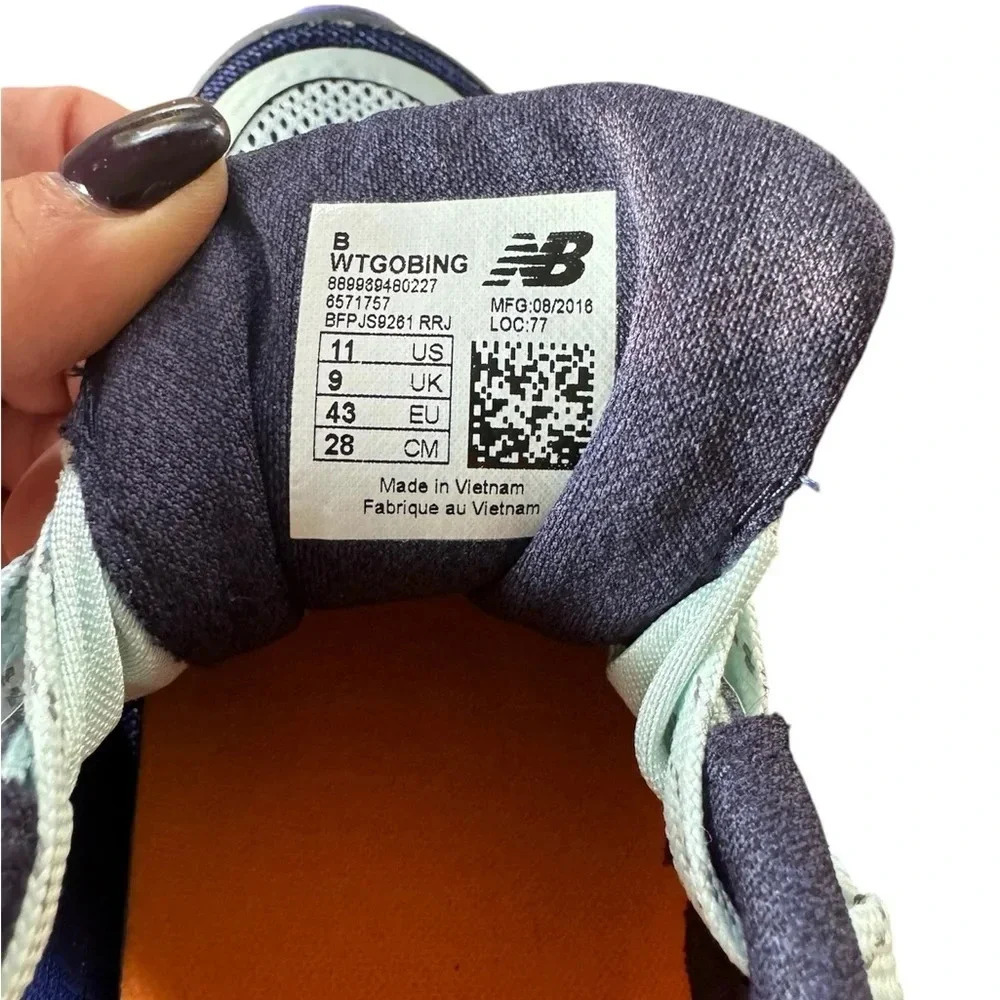 New Balance Women’s Fresh Foam Gobi Navy Blue & Mint - Size 11 - Picture 6 of 9